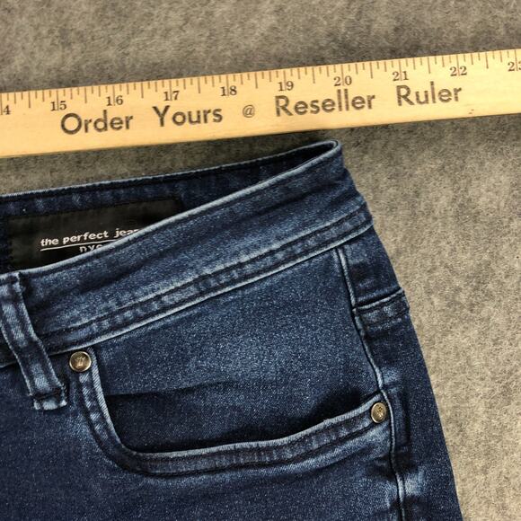 The Perfect Jean NYC Mens 40x38 Blue Slim Fit Dark Wash Mid Rise Stretch Denim - Picture 7 of 11